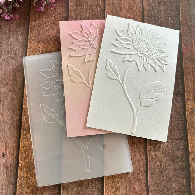 Cute Fireworks DIY Scrapbook Bump Plastic Embossing Folder For Album Card Tool P