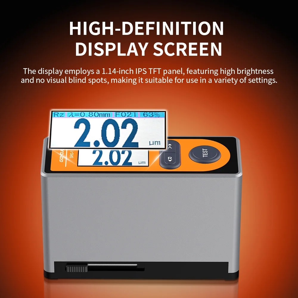 GOYOJO Surface Roughness Tester, High-Precision Digital Profilometer with Blueto