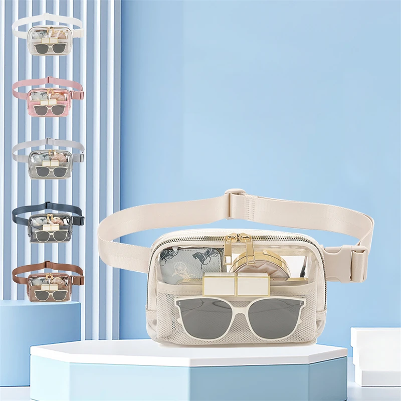 

Women Waist Bag Fanny Pack Clear Transparent Chest Pouch Drifting Waterproof Mobile Phone Storage Bags High QualityBags