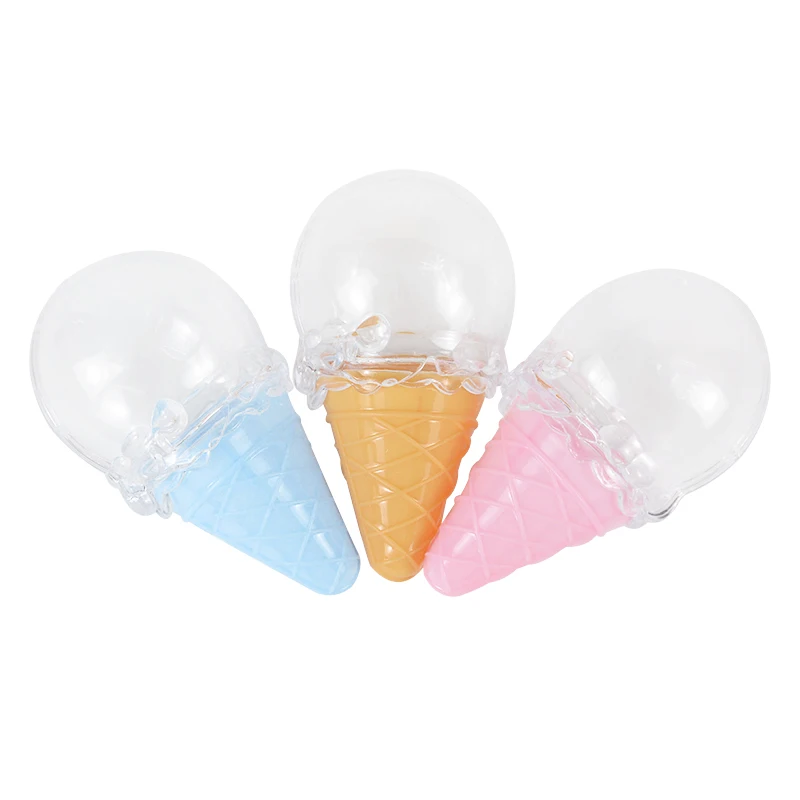 8pcs Creative Ice Cream Shape Candy Box Plastic Transparent Sweet Cone Gift Boxes Baby Shower Wedding Birthday Party Favors