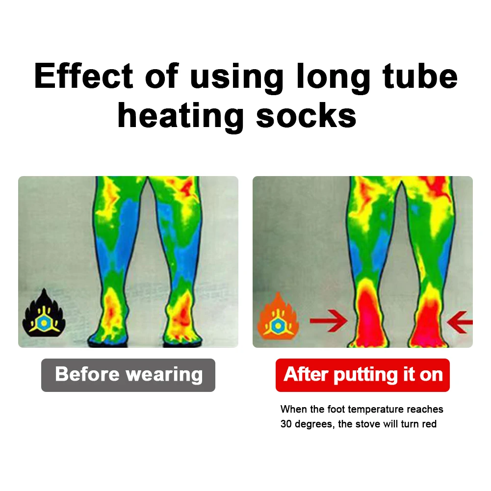 Heated Socks Winter Rechargeable Outdoor Sport Thermal Heated Foot Warmer Fast Heating Sports Socks Snowmobile Skiing self heating socks