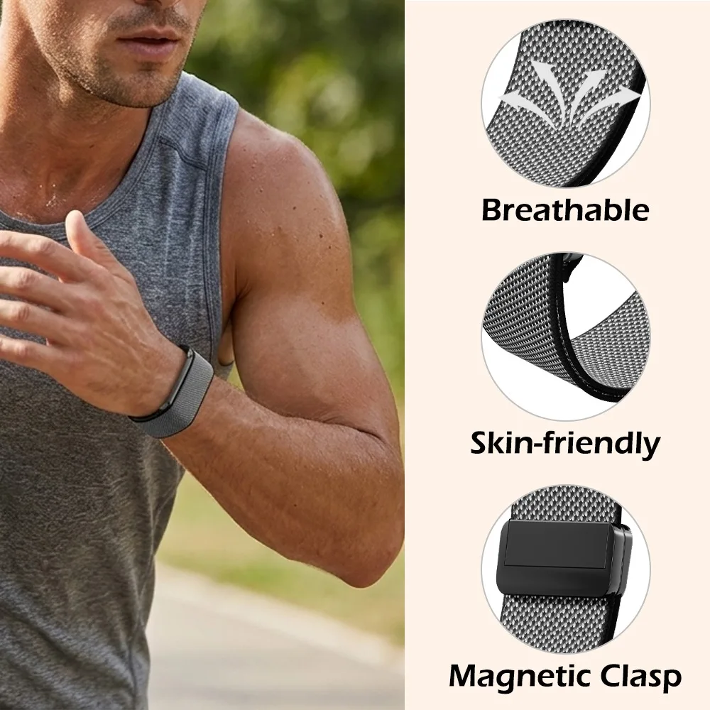 Enhanced Nylon Magnetic Wrist Band with Metal Frame