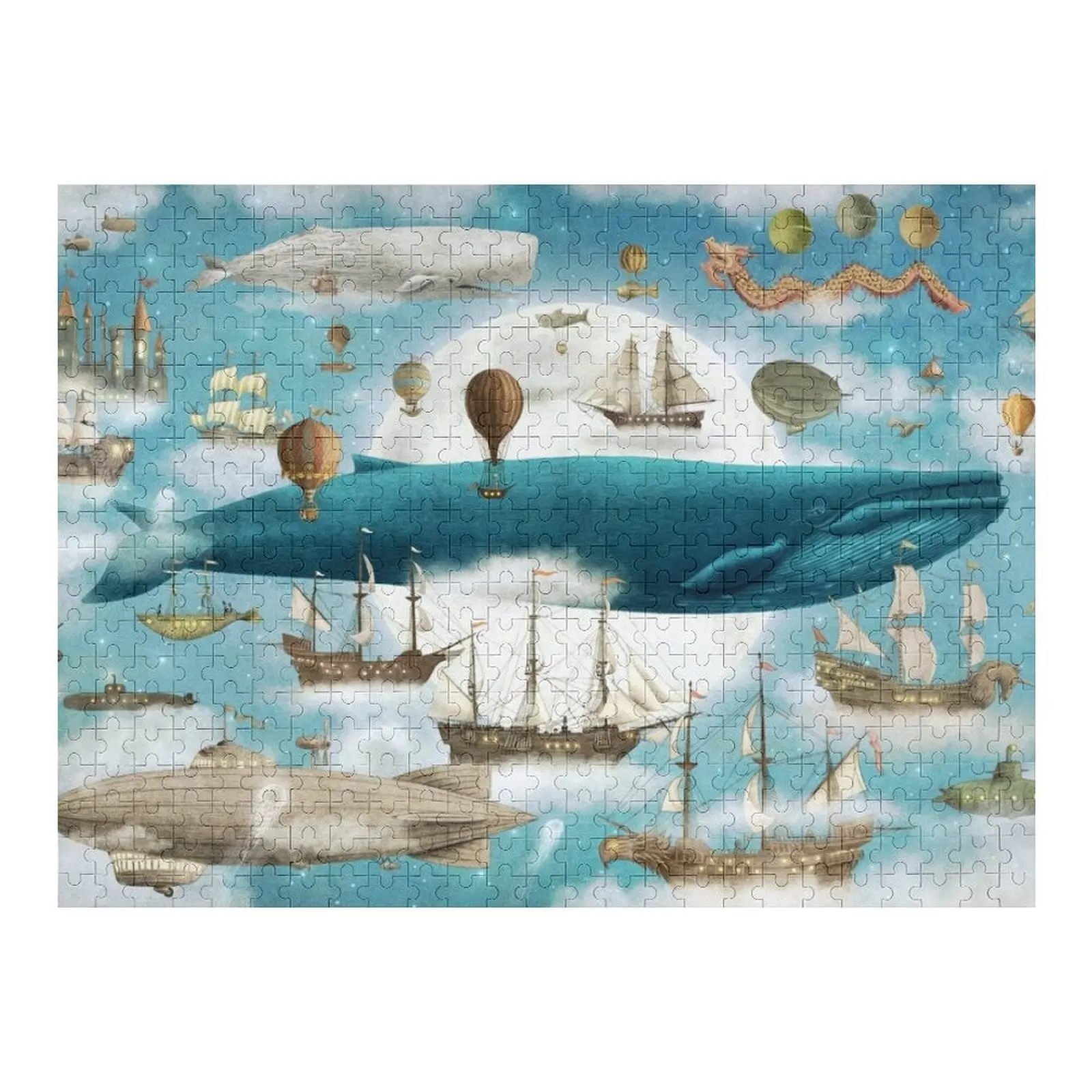 

Ocean Meets Sky Jigsaw Puzzle Customizable Gift Wood Animals Photo Personalized Gifts Personalized Gift Puzzle