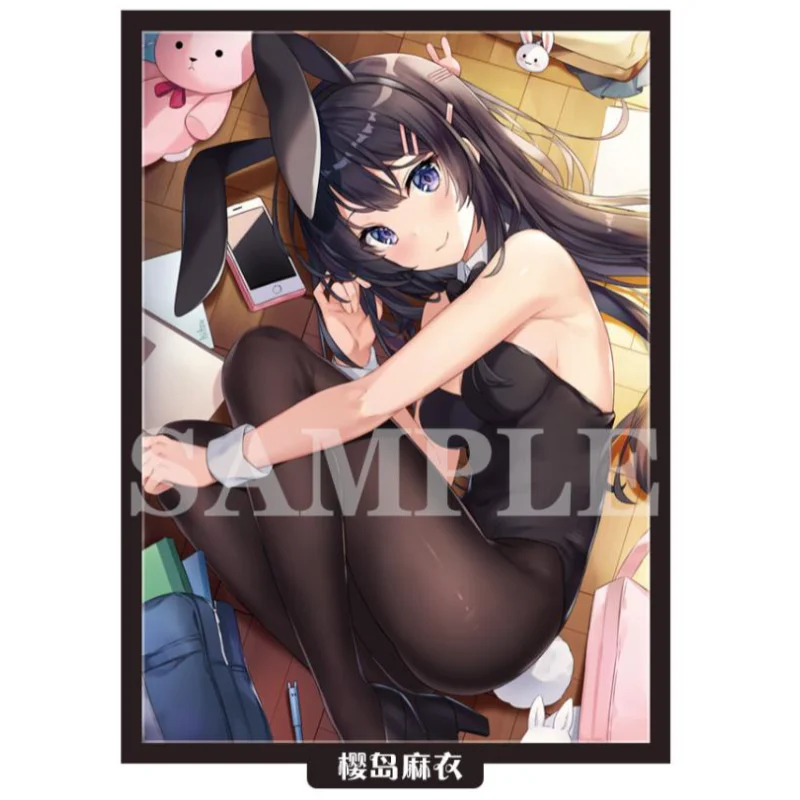 

60Pcs Anime Girls Sakurajima Mai KannaKamui Murasame PTCG card sleeve kawaii card protection Hobbies Collectibles Game Gift Toys