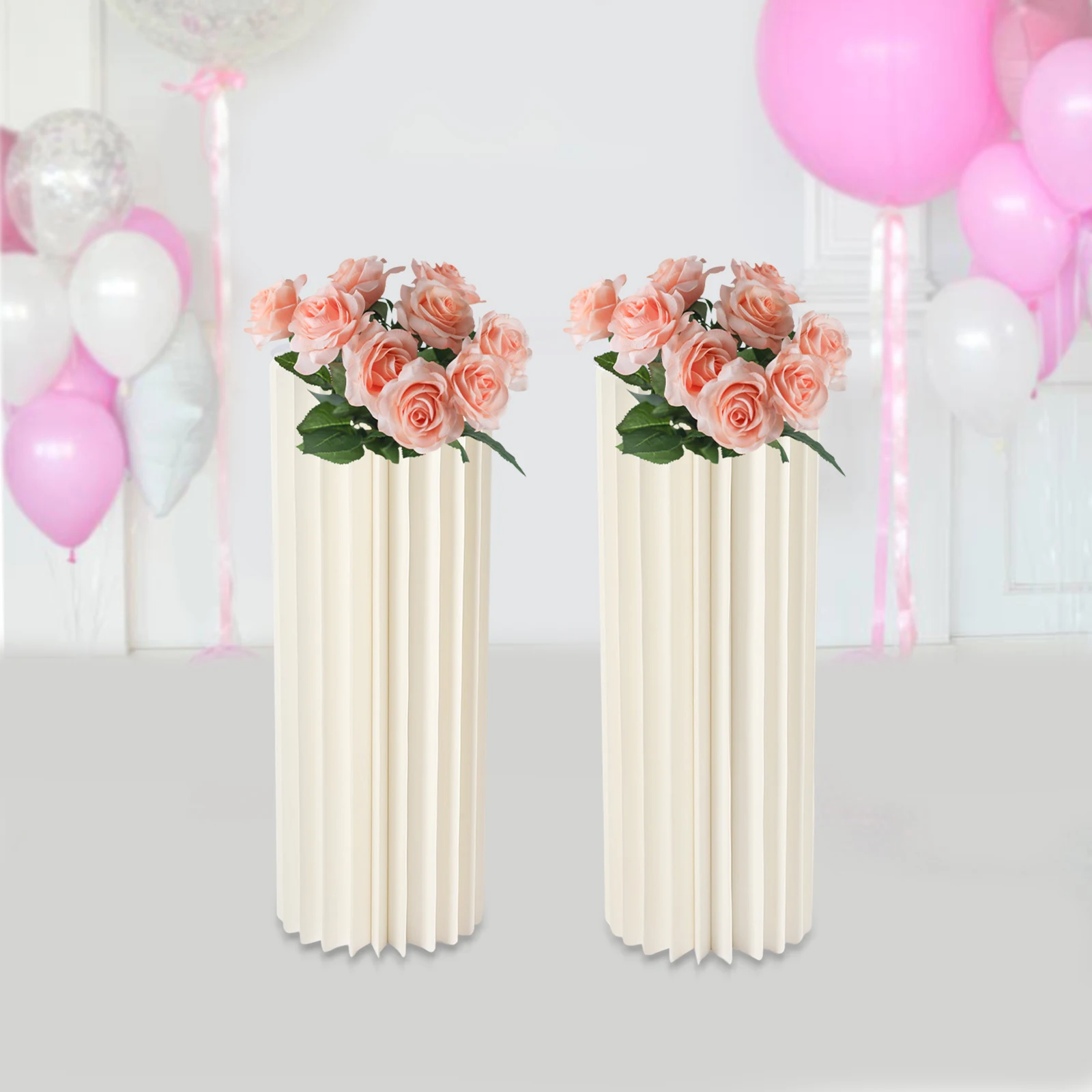 2 Pcs 31.5in Tall Flower Vase Flowers Stand Centerpiece Stands for Party Tables Decorations