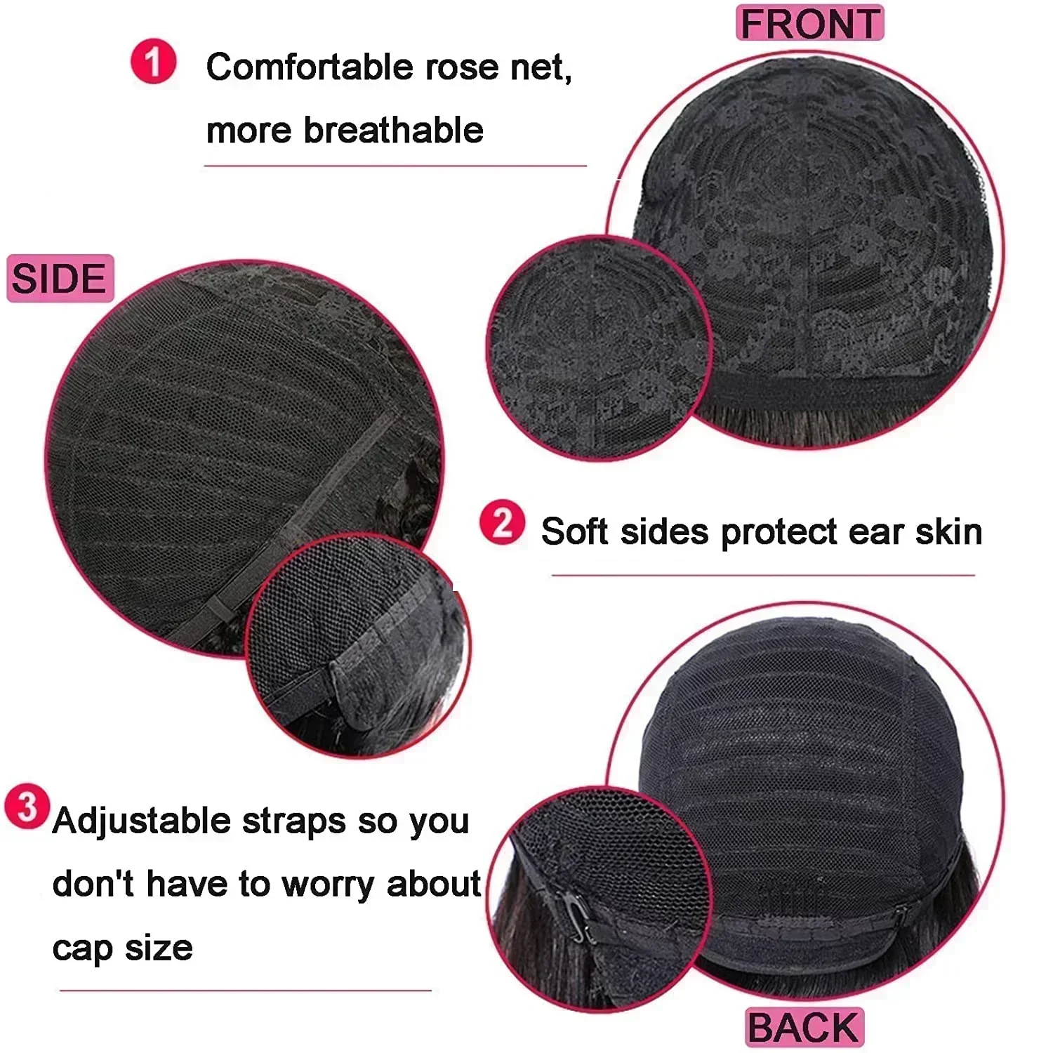 Рисунок 6 - Короткие парики из человеческих волос с челкой