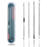 4Pcs Blackhead Remover Acne Needle Facial Cleansing Acne Extractor Remove Blackhead Pores Cleaning Tools 1