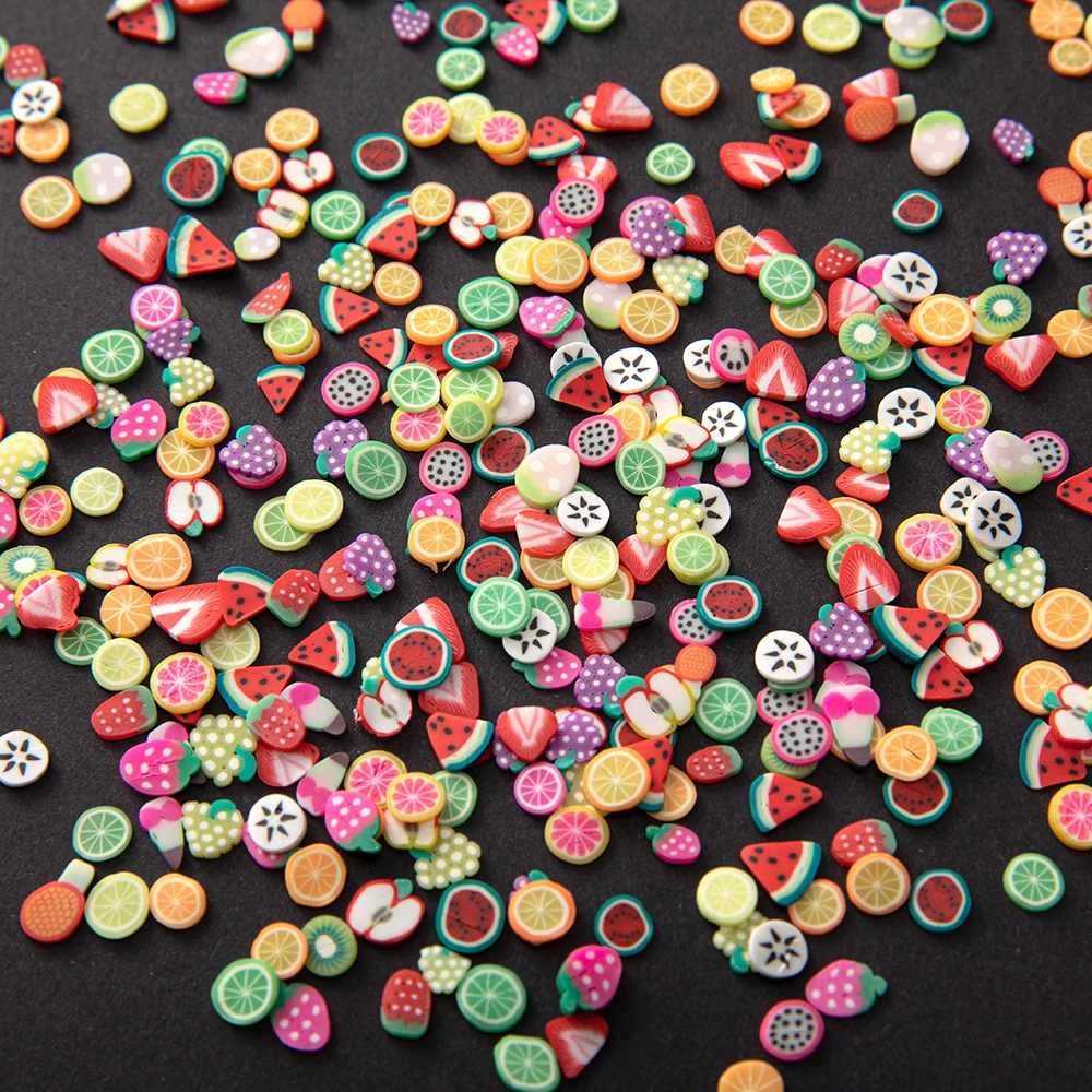 1000Pcs Nail art Scheibe Obst Scheiben Polymer Clay Für DIY Epoxy Harz Silikon Form Dekoration Füllstoff Zubehör Machen Liefert – Detail 6