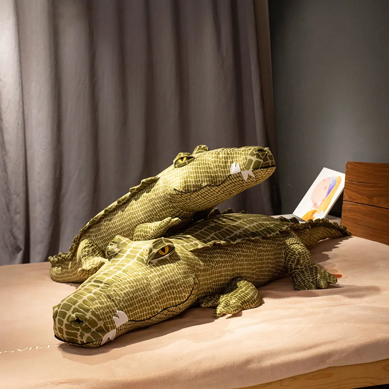 Simulation Crocodile Plush Throw Pillow Toy Real Life Stuffed Animals Alligator Plushies Cushion Realistic Soft Toys Home Decor