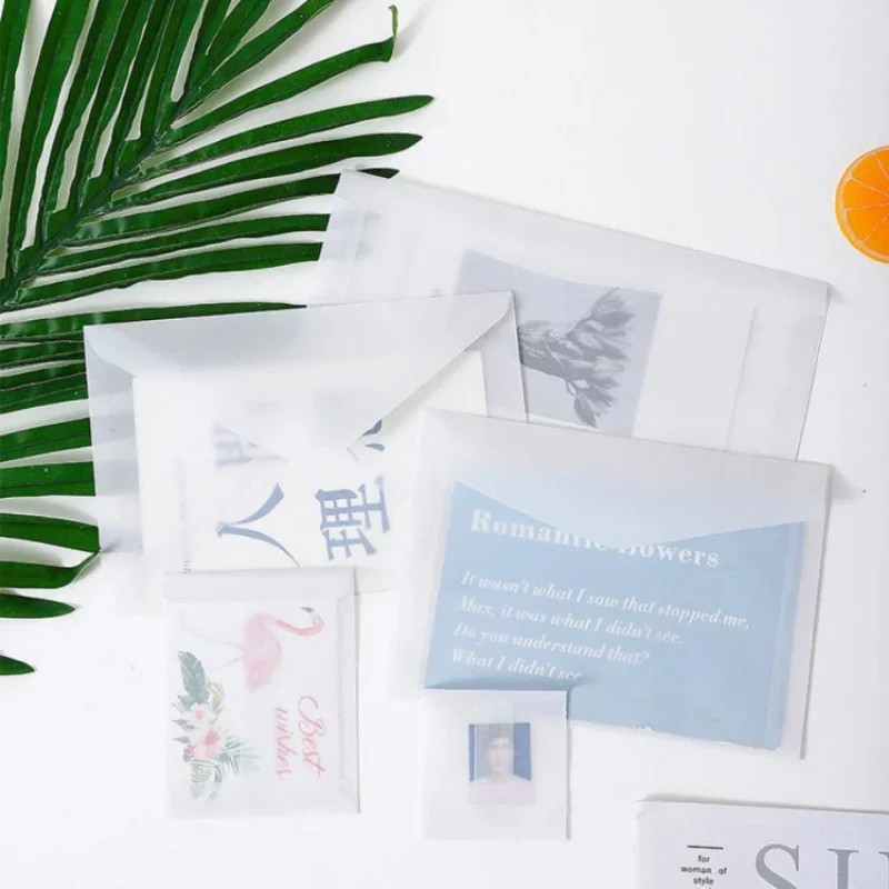 Blank Translucent Envelope for Invitations, Postcards, European Gifts Box, Message Card Envelopes, Wedding Business Letters