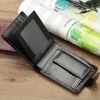 Men Wallets Patchwork Leather Short Male Purse with Coin Pocket Card Holder Brand Trifold Wallet Men Clutch Money Bag 3
