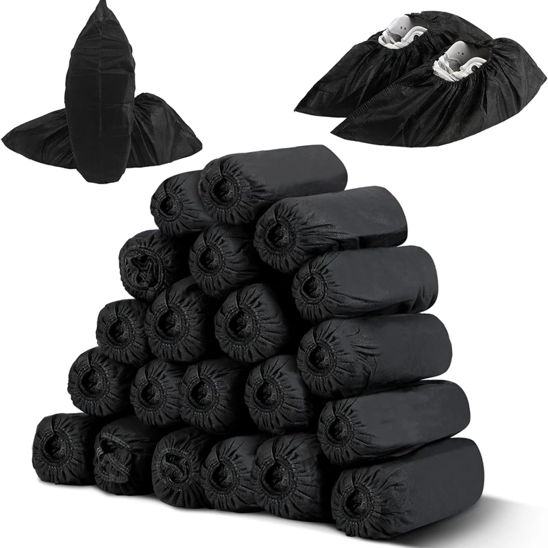 Shoe Covers Disposable 100Pack Non Slip Boot Booties Covers Durable Foot Shoe Protectors shoe covers disposable shoe covers for Indoors Outdoors Home Floors Carpet