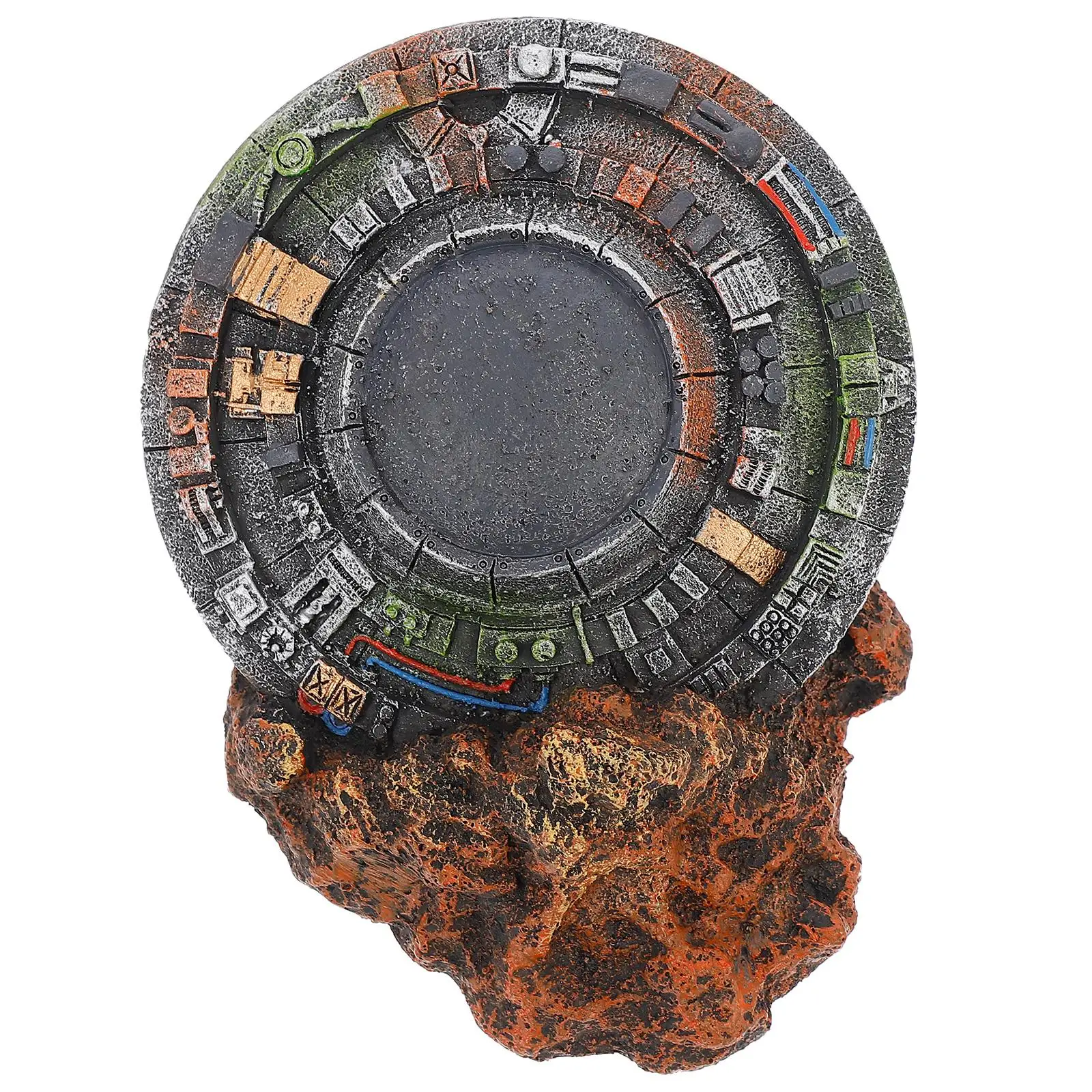 Resin Alien Spaceship Ufo Wreck nament Fish Tank Decor Aquarium Decoration Pet Products Artificial Decor Landscape Accessory