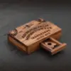 Miniature Spirit Board with Drawer,Miniature Ouija Board,Wooden Handmade Talking Spirit Board with Planchette,Ouija Board Retro 4