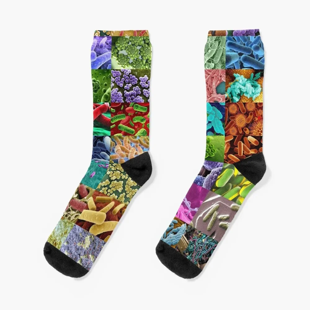 Bacteria Socks colored hockey man Boy Socks Women's