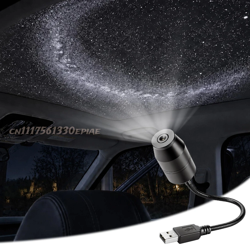 Stellar Atmosphere: 360° Adjustable Starry Night LED Light Projector