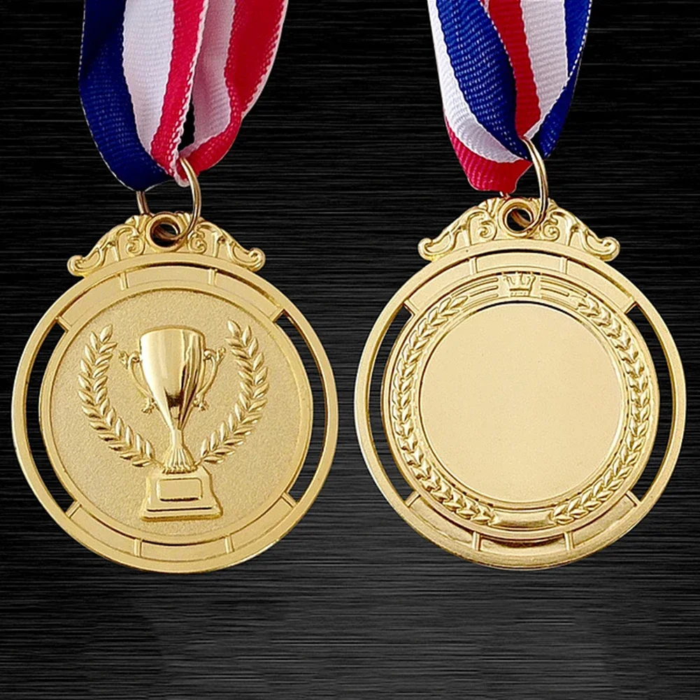 30PCS Gold/Silver/Bronze Medal Award Medals with Neck Ribbon Competition Prize Medals Trophy Pattern for Talent Show Party Race