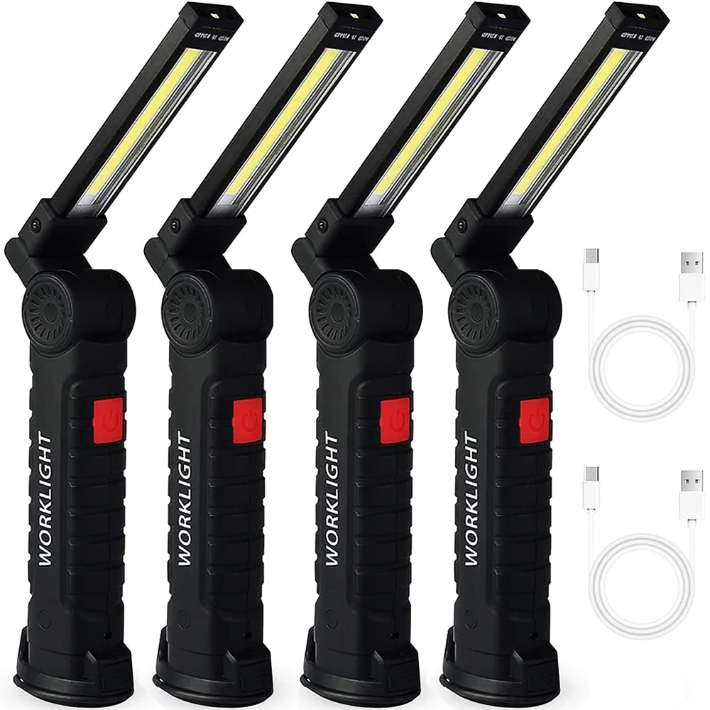 USB Rechargeable Portable COB LED Flashlight Work Light Magnetic Lanterna Camping Torch with Built-in Battery,led flashlight,led work light,work light,camping lights,camping lamp