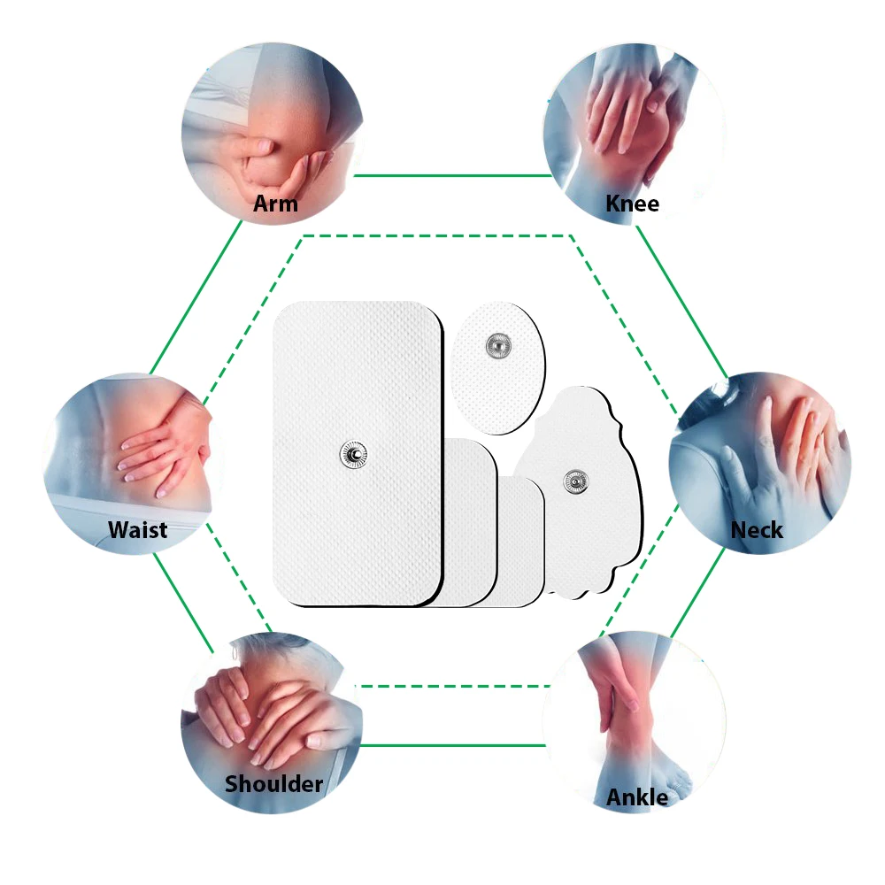 Nerve Stimulator Silicone Gel Electrode Pads 10/20Pcs for Tens Electrodes Digital Therapy Machine Body Massage