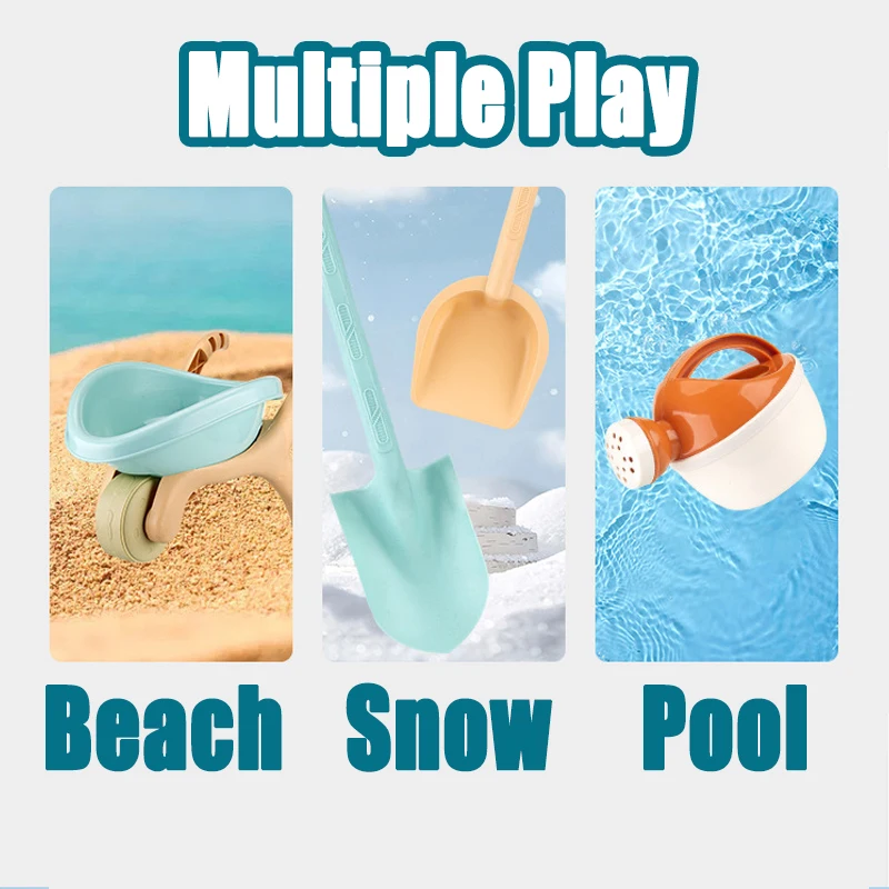 Kids Trolley Beach Toys Play Sand Water Game Sandbox Molds Castle Shovel Watering Summer Outdoor Playa Tools Sand Toys for Baby - 3