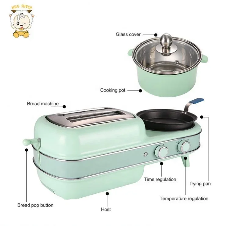 Multi Functional Non Stick Smart Sandwich Toast Frying Pan Breakfast Machine Multifuncional Sandwich Maker Electric Plastic