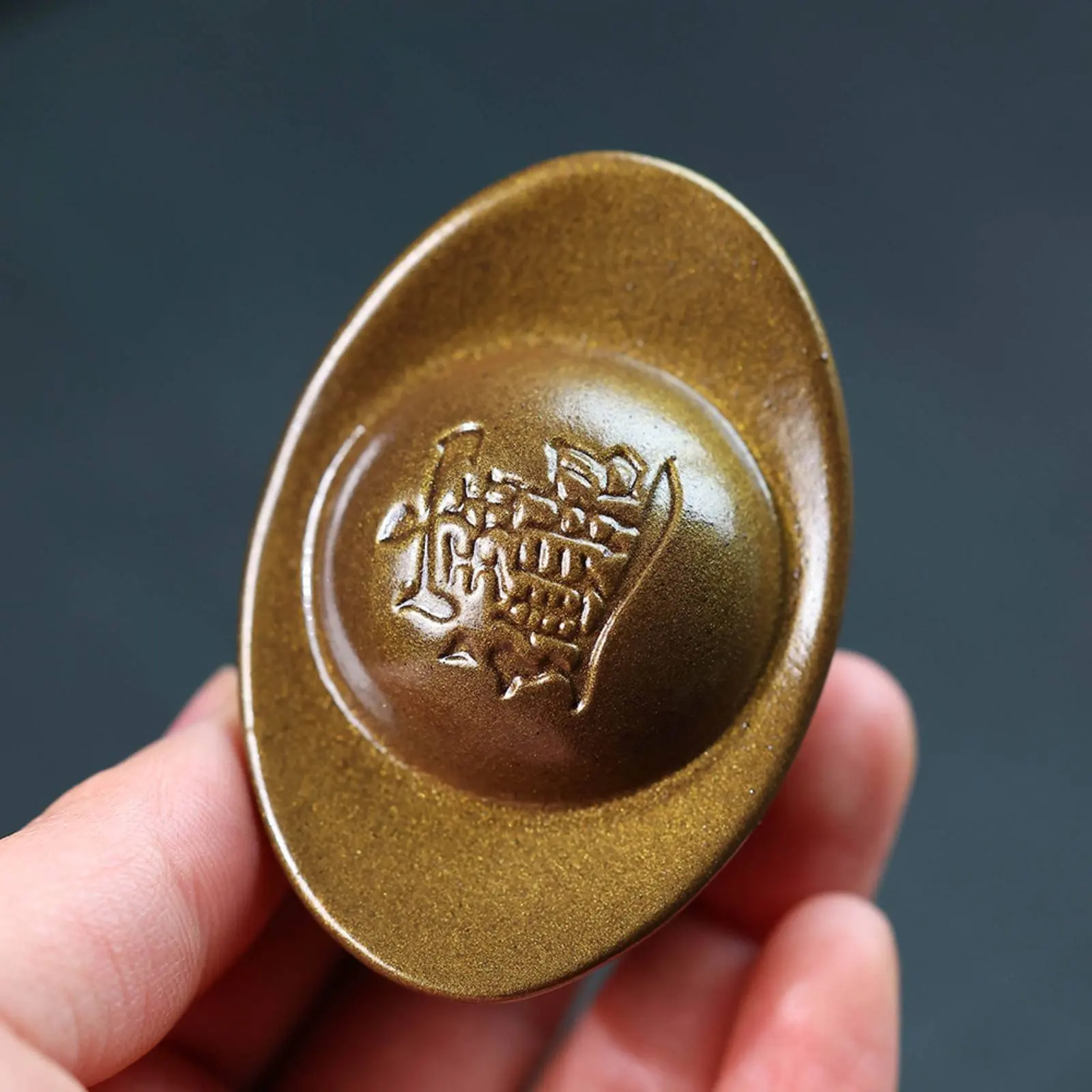 색깔이 변하는 금괴 모양의 차 장식품, 수제 지샤 점토 차 장난감, 열에 반응하는 금괴 모양의 장식품, 집 꾸미기용