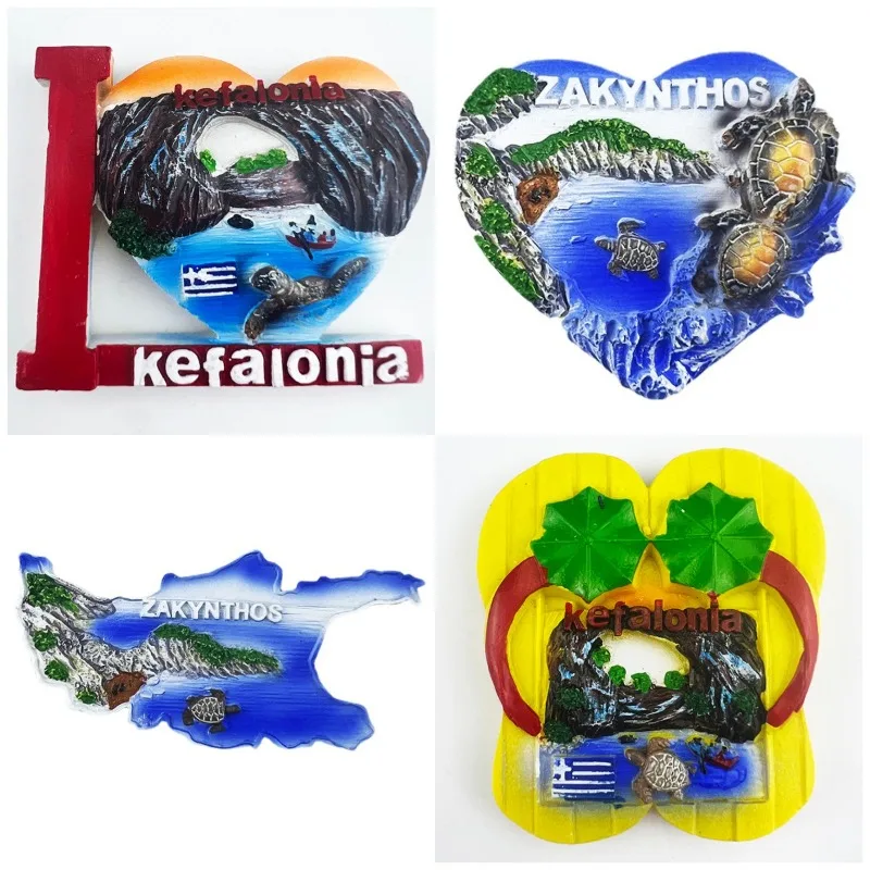 

Greece Fridge Magnets Zakynthos Kefalonia Travelling Souvenirs Fridge Stickers Home Decor Gifts Photo Wall Magnetic Stickers