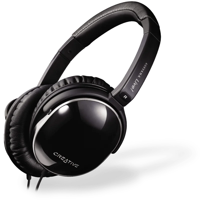 

Creative Aurvana Live! SE – Over-Ear Headphones with Padded Headband and Leatherette Earpads, Expert-Tuned Foster Drivers