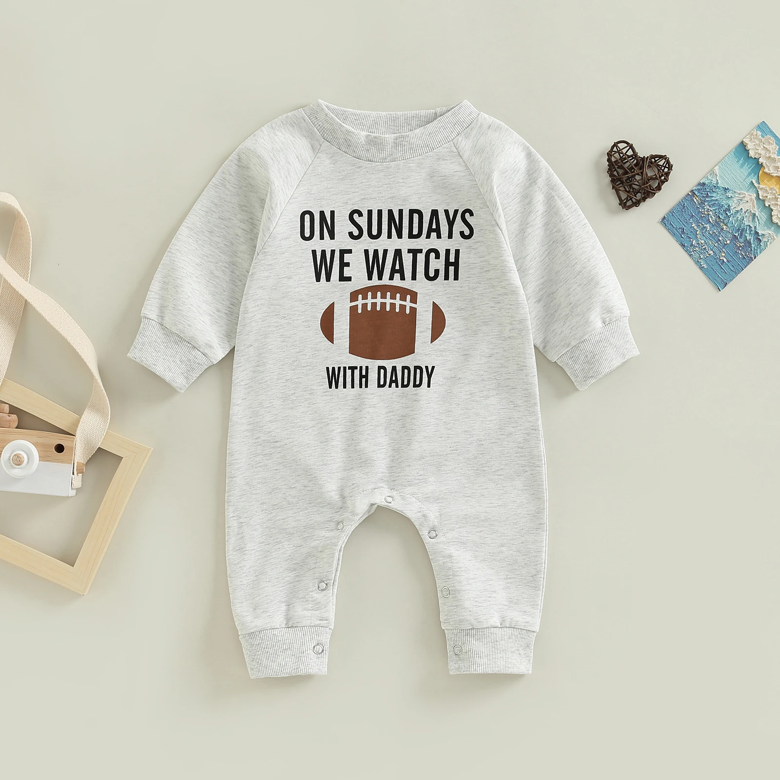 Baby Cartoon Letter Print Romper 2