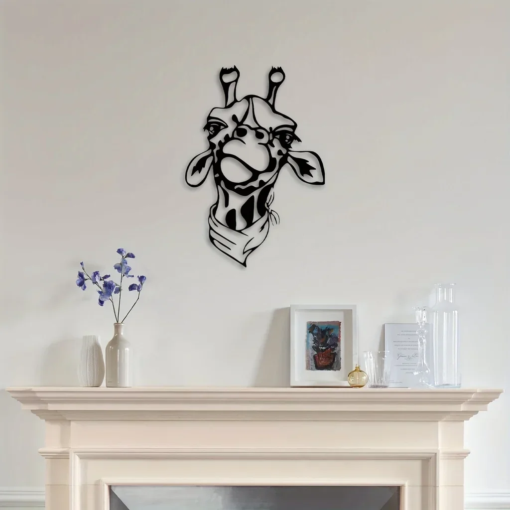 

CIFBUY Decoration Cute Giraffe Wall Mounted Art Home Decor Dorm Room Restaurants Livingroom Bedroom Home Decor metal animal sig