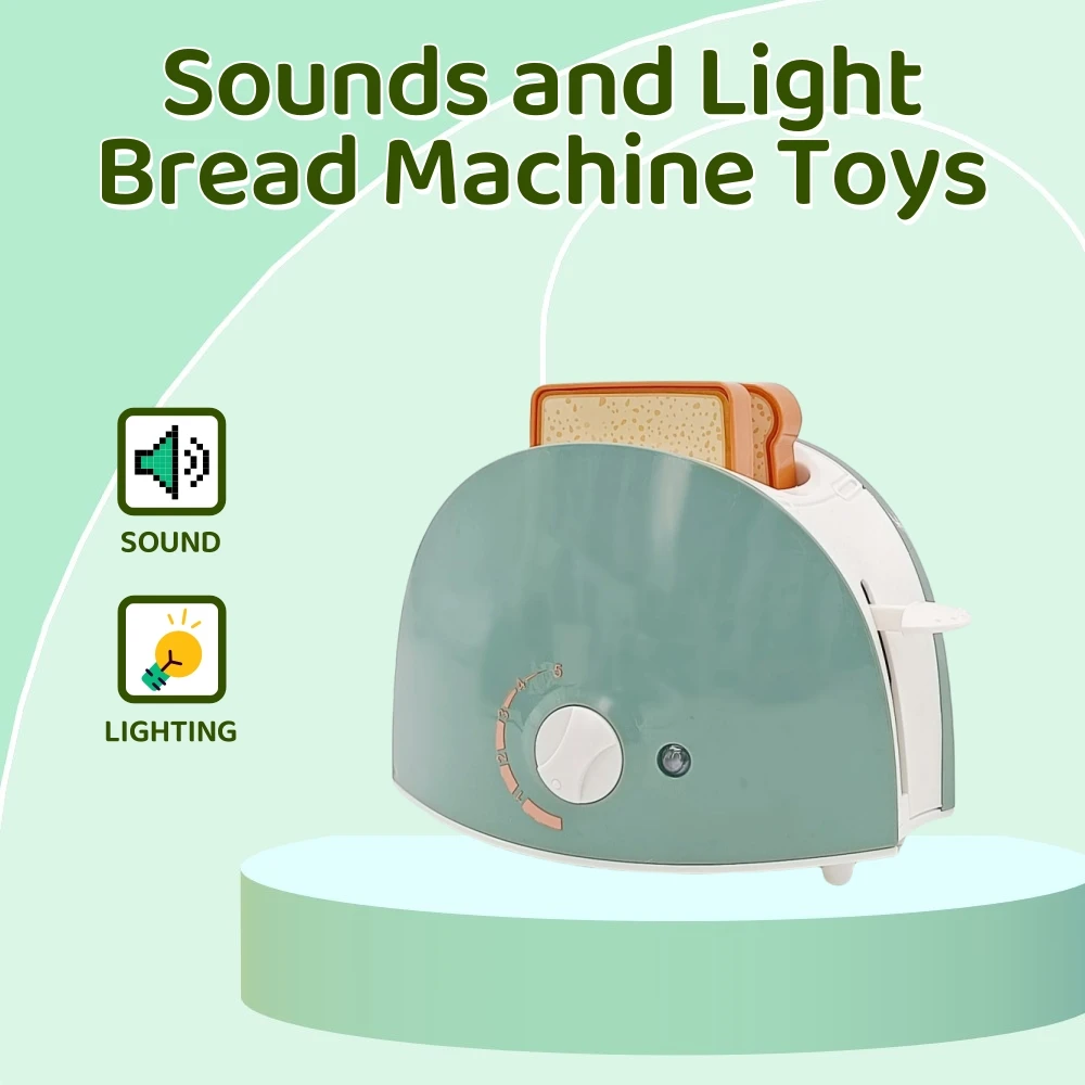 Pretend Play Kitchen Toys Coffee Machines Toasters Boys Girls Gifts Role-Playing Games Cooking Education Toys With Lights