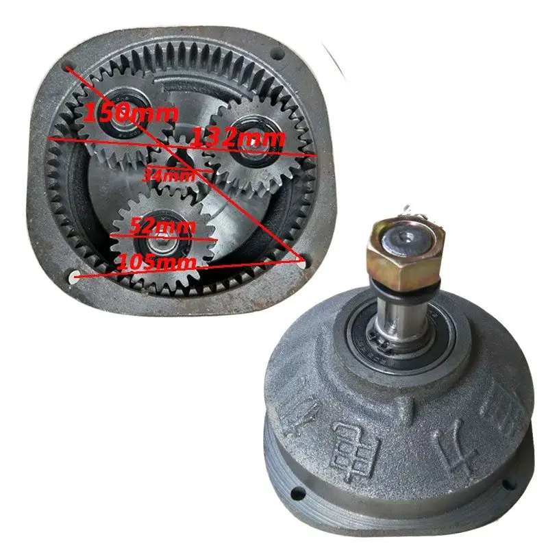 

Transmission Electric Tricycle Motor Gear Box Assembly Motor Head Gear Box DC Series Motor Gear Box Reduction Assembly