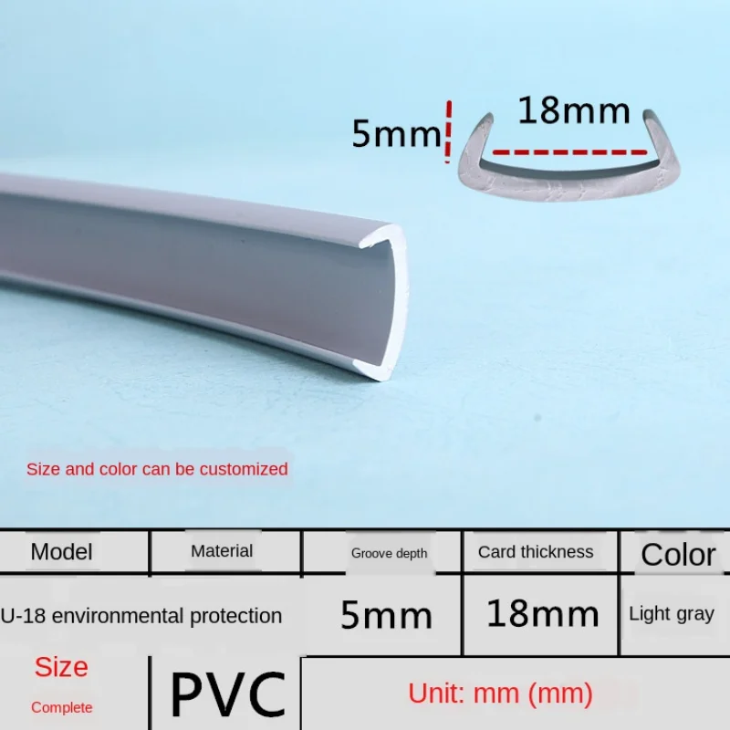 U Edge Banding Veneer - Soft PVC Edgeband in Assorted Colors and Sizes