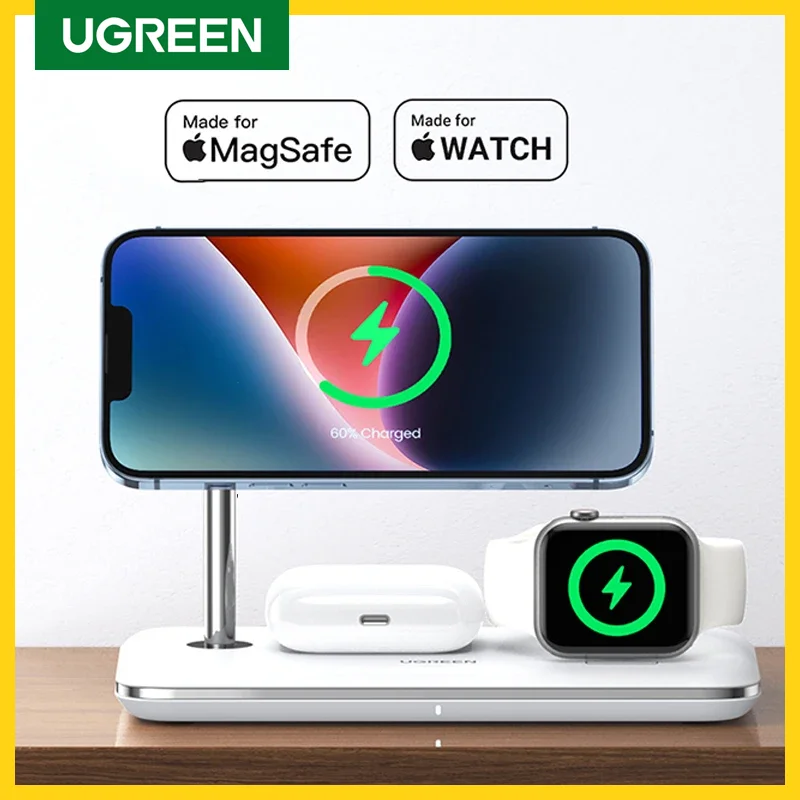 UGREEN Magsafe 25W Wireless Charger 15W 3-in-1 MFi Stand For