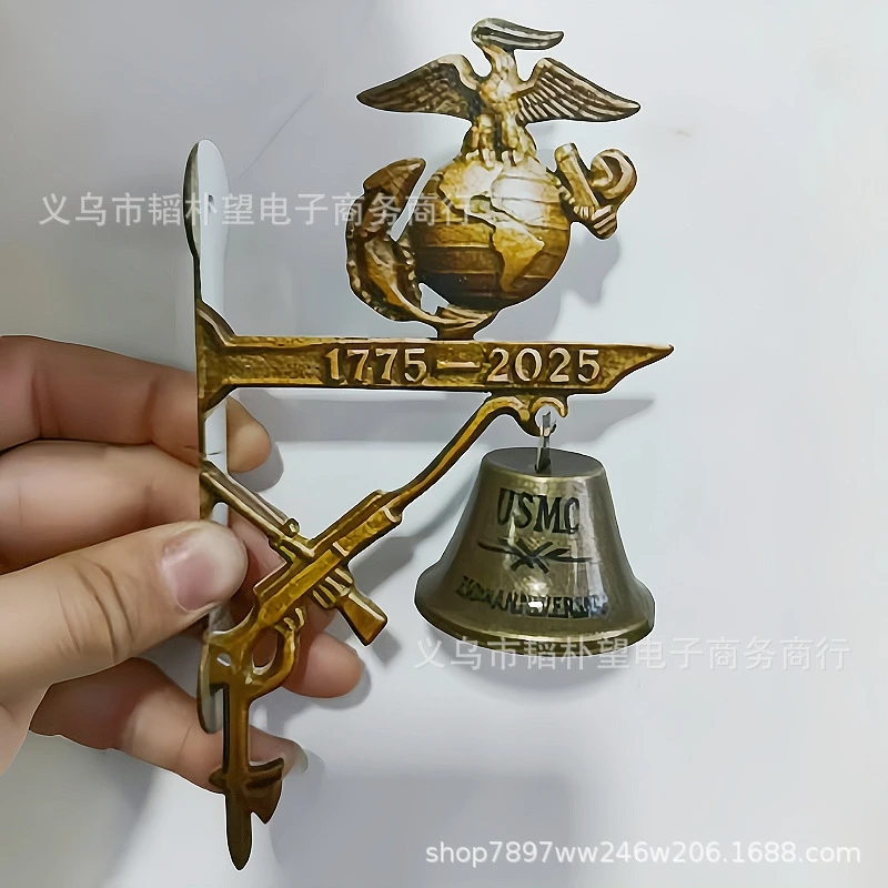 레트로 야외 벨 Usmc 250 주년 기념 벨 교수형 정원 벨 벽 마운트 초인종 장식 정문 집 외부 장식