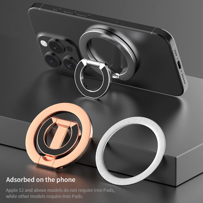 Magnetic 360° Rotating Double-Sided Phone Ring Holder Stand