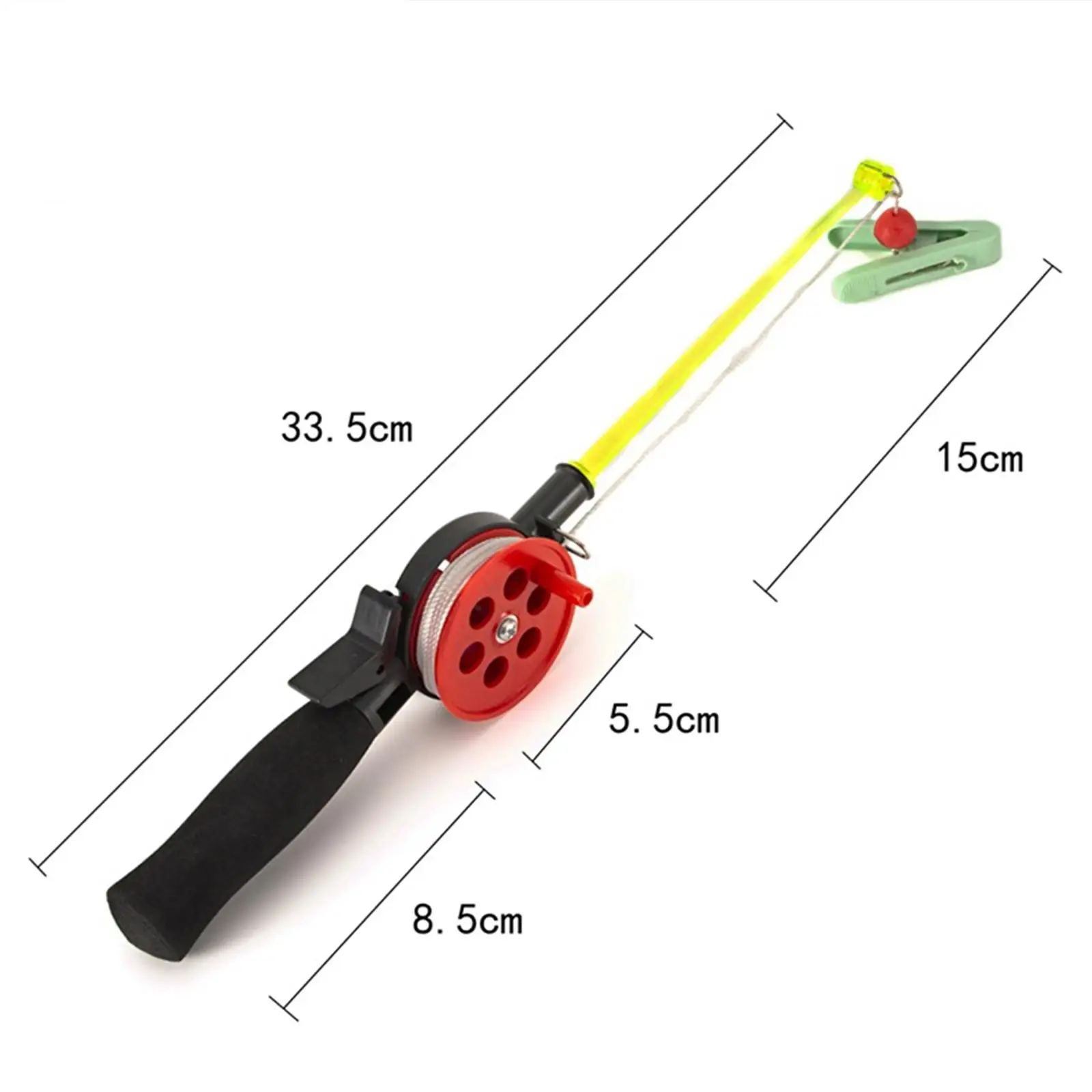 Ice Fishing Rod with Clip Section Accessories Miniature Lure Kids Fishing Tool