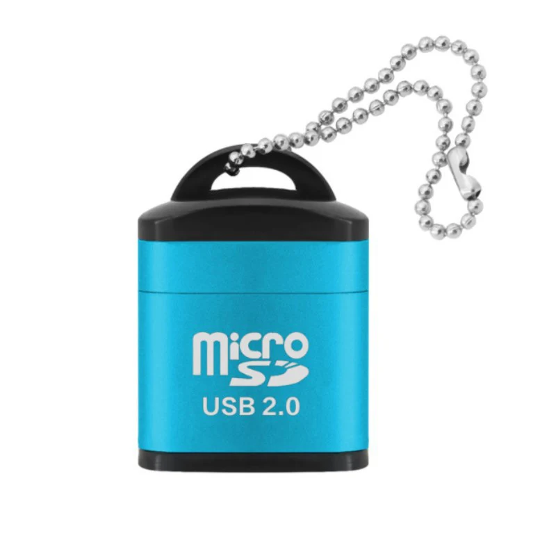 קורא כרטיסי USB Micro SD עם שרשרת, כותב כרטיסי TF Mini Extend Memory Dongle, מתאם לרמקול הרכב, מחשב נייד ומשחק מוזיקה