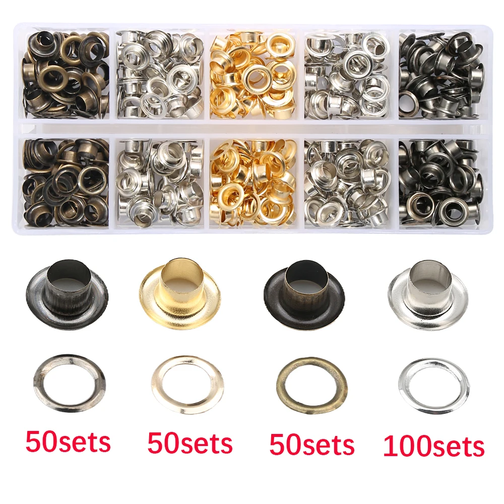 5mm Brass Eyelets Multifunctional Pliers Grommet Kit Leather Belt Scrapbooking Eyelet Tool and Accessoires For Thick Fabric eyelet punch tool set eyelet grommet ring eyelet grommet ring kit grommet eyelet kit grommet punch tool grommet tool kit grommet tool eyelet grommet dies