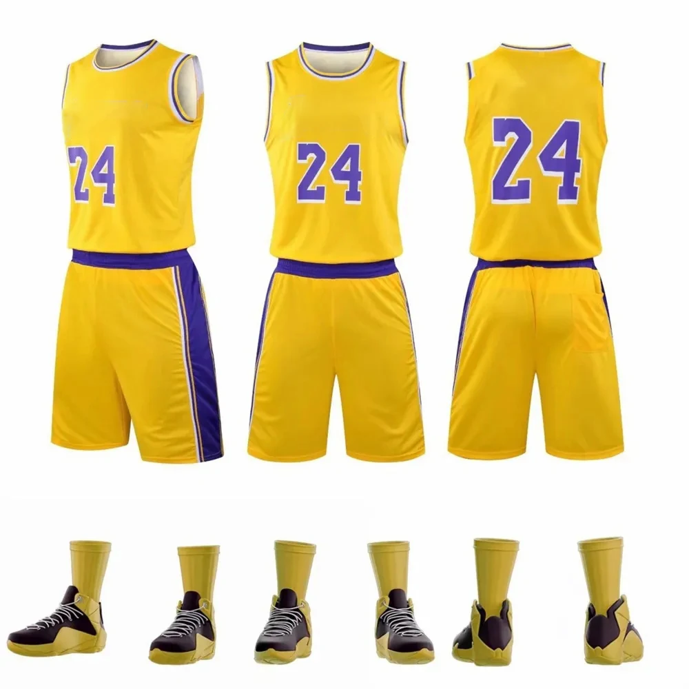 

Summer High Quality New Men Youth Basketball Suit College Team Uniforms Sports Training Clothing Quick Dry Breathable Type