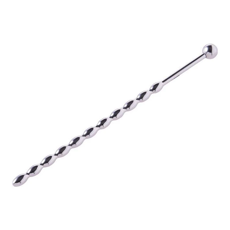 Urethral Sound Plug Solid Stainless for Men Urethral Play Stretcher Sex Toys Stainless Multi Beads Sounding 2PCS Set penis sex toys