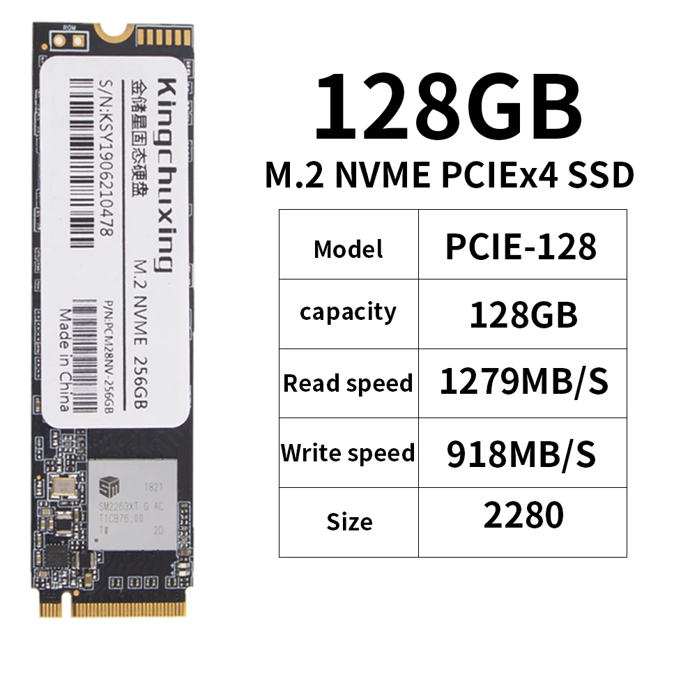 Kingchuxing M.2 2280 NVMe PCIe 3.0 SSD 128 GB 256 GB 512 GB 1 TB - Foto 6