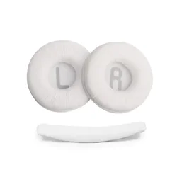 Enhanced Comfort Ear Cushions and Headband Covers 70mm for Over-Ear Headphones (Set-White)