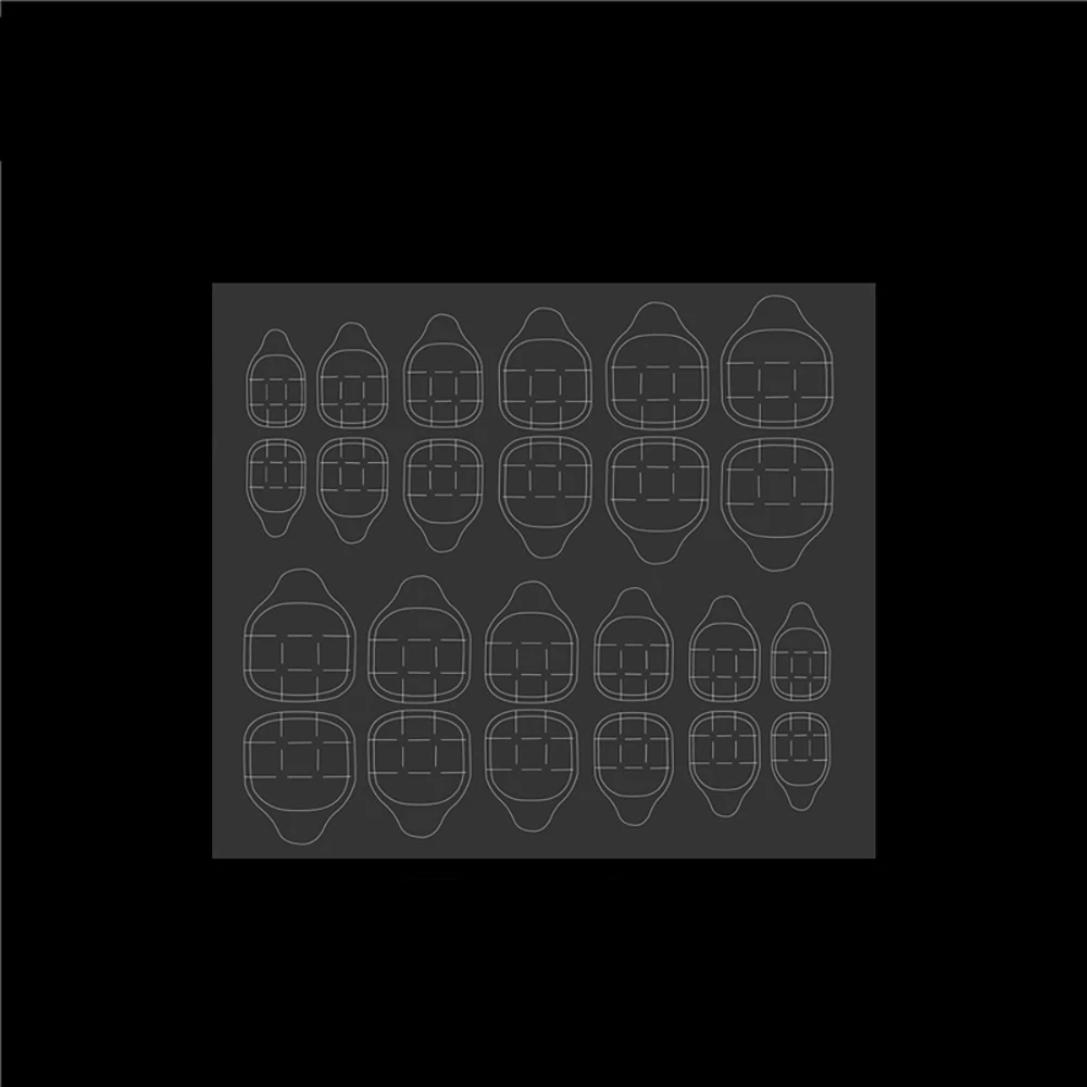 네일 아트 젤리 양면 접착 탭-12/120개(인쇄된 투명 젤) 프레스온 네일용 ? 방수 젤리 스티커