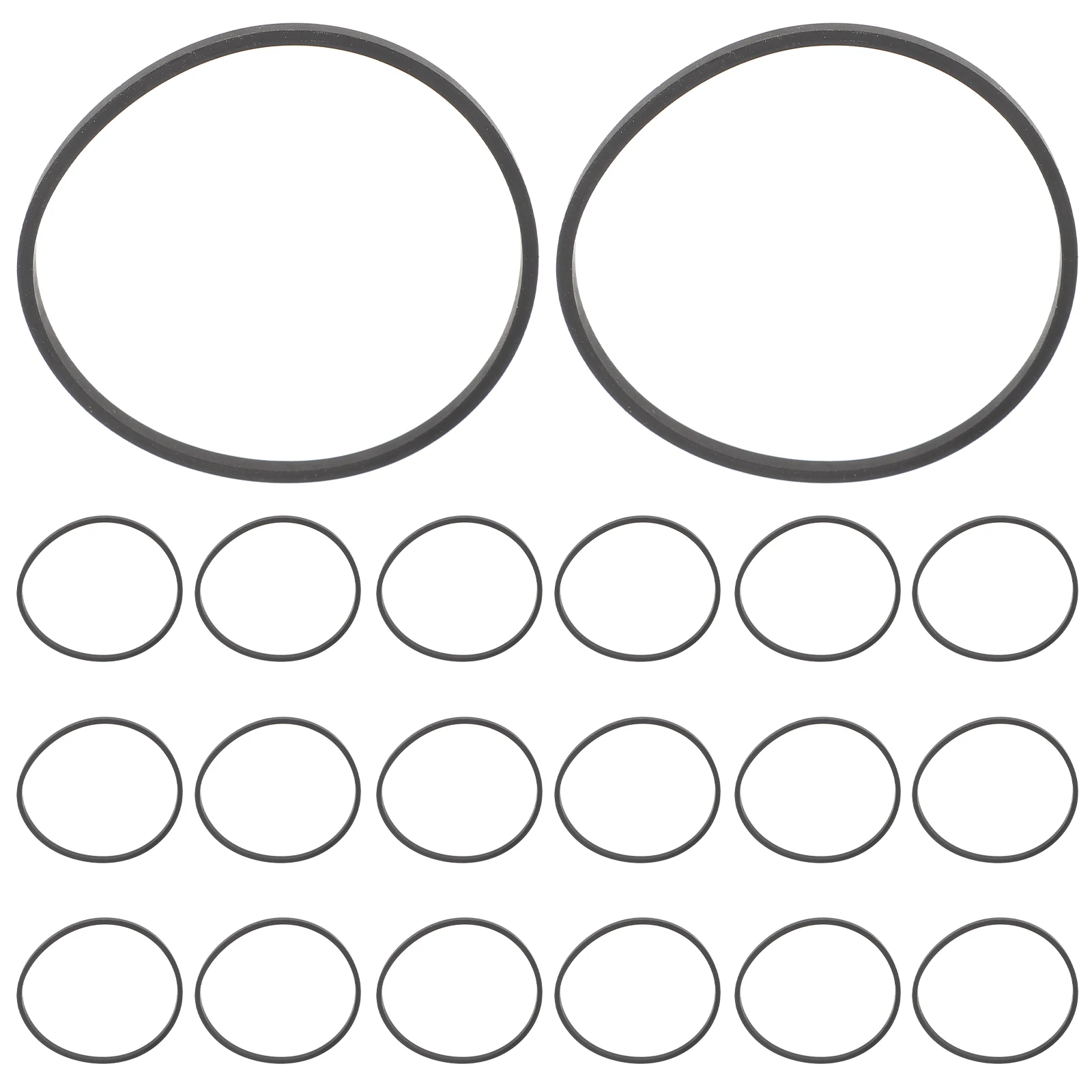 20 Pcs 벨트 라디오 테이프 액세서리 드라이브 레코더 고무 음악 블랙 플레이어 교체