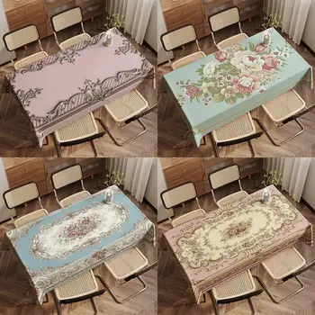 Nappe à motif Floral, pour Restaurant, cuisine, salon, décoration de la maison, décoration de fête rectangulaire 1