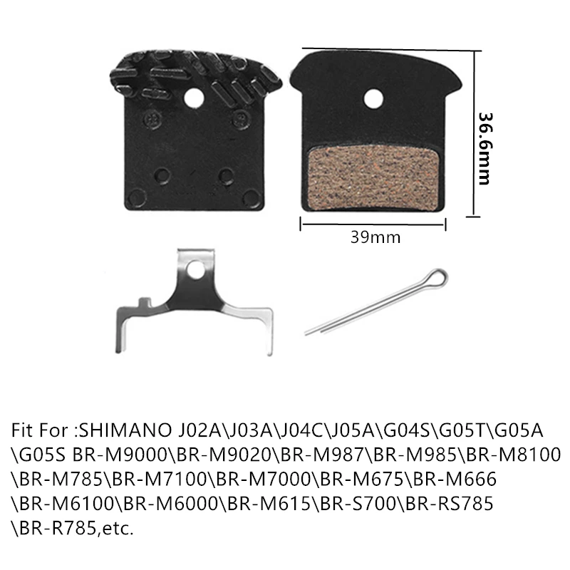 Bicycle Disc Brake Pads Bicycle Ceramic Disc Brake Pads Cooling Fins Ice Tech for Shimano XT SLX Deore DURA ACE ULTEGRA TIAGRA MTB Road Hydraulic Brake
