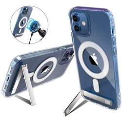 Ultra Slim Magnetic Clear Mobile Phone Case with Kickstand for iPhone 17 (Clear Case)