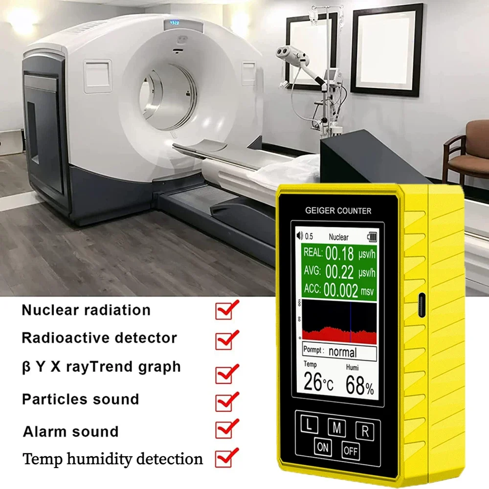 Radiation Detector Emf Meter Tester Geiger Counter BR-9C 2 in1 Digital Electromagnetic Radiation Nuclear Radiation Detector