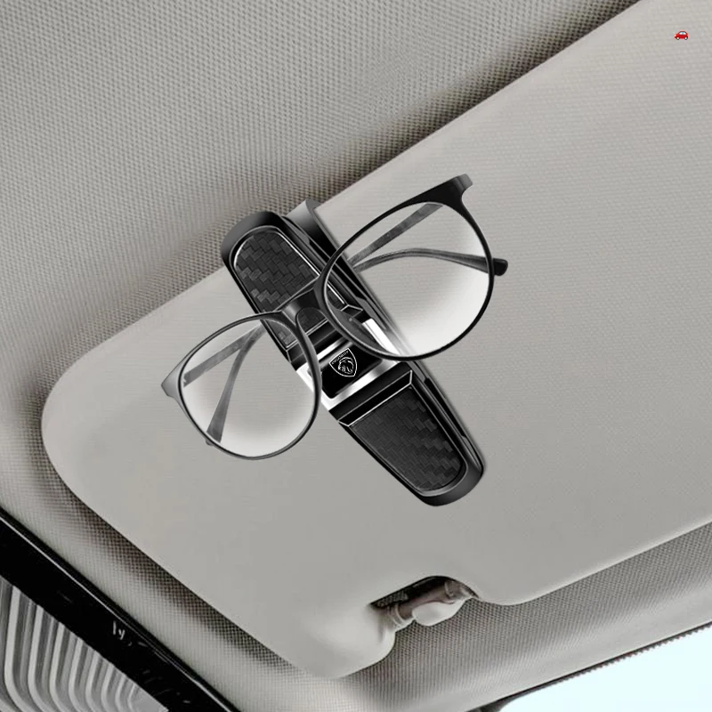 ABS Glasses Clip Car Sun Visor Card Ticket Clamp Fastener For Peugeot 206 307 308 3008 207 208 407 508 2008 408 4008 Rifter 5008